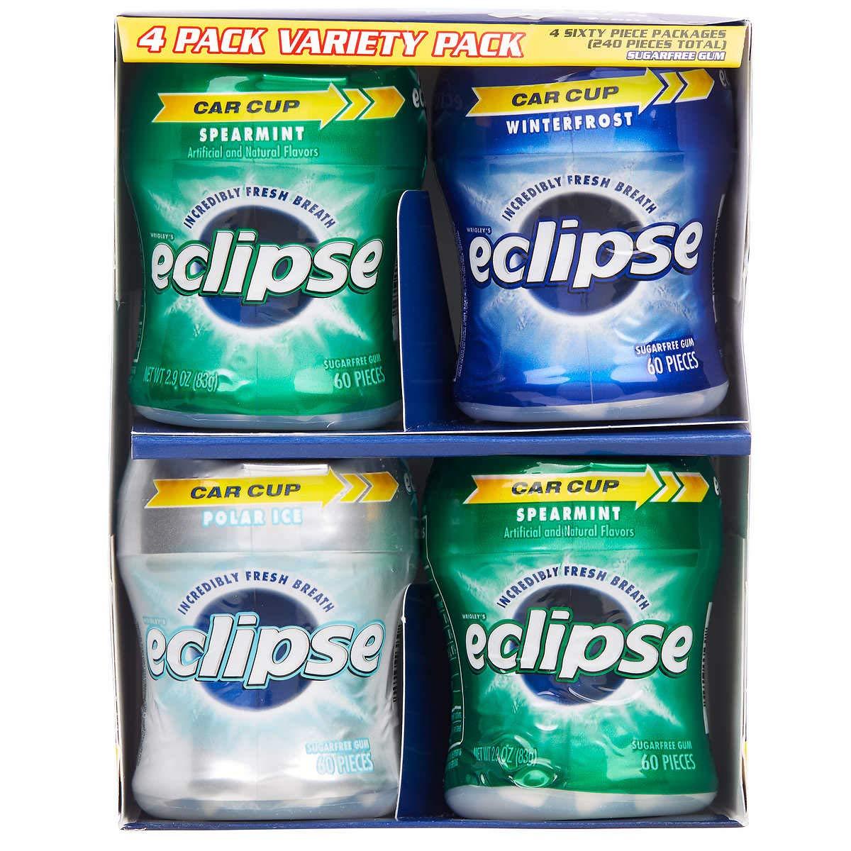Eclipse Spearmint Sugarfree Gum60countpack of 4 